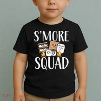 Smore Squad Kawaii S'more Camping Team distressed Toddler T-Shirt thumb 2