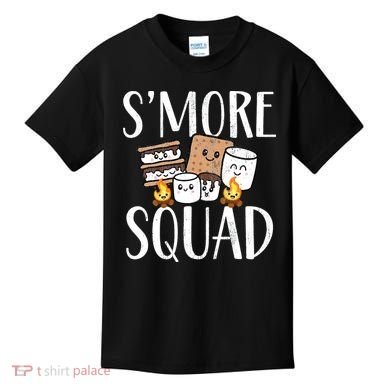 Smore Squad Kawaii S'more Camping Team distressed Kids T-Shirt
