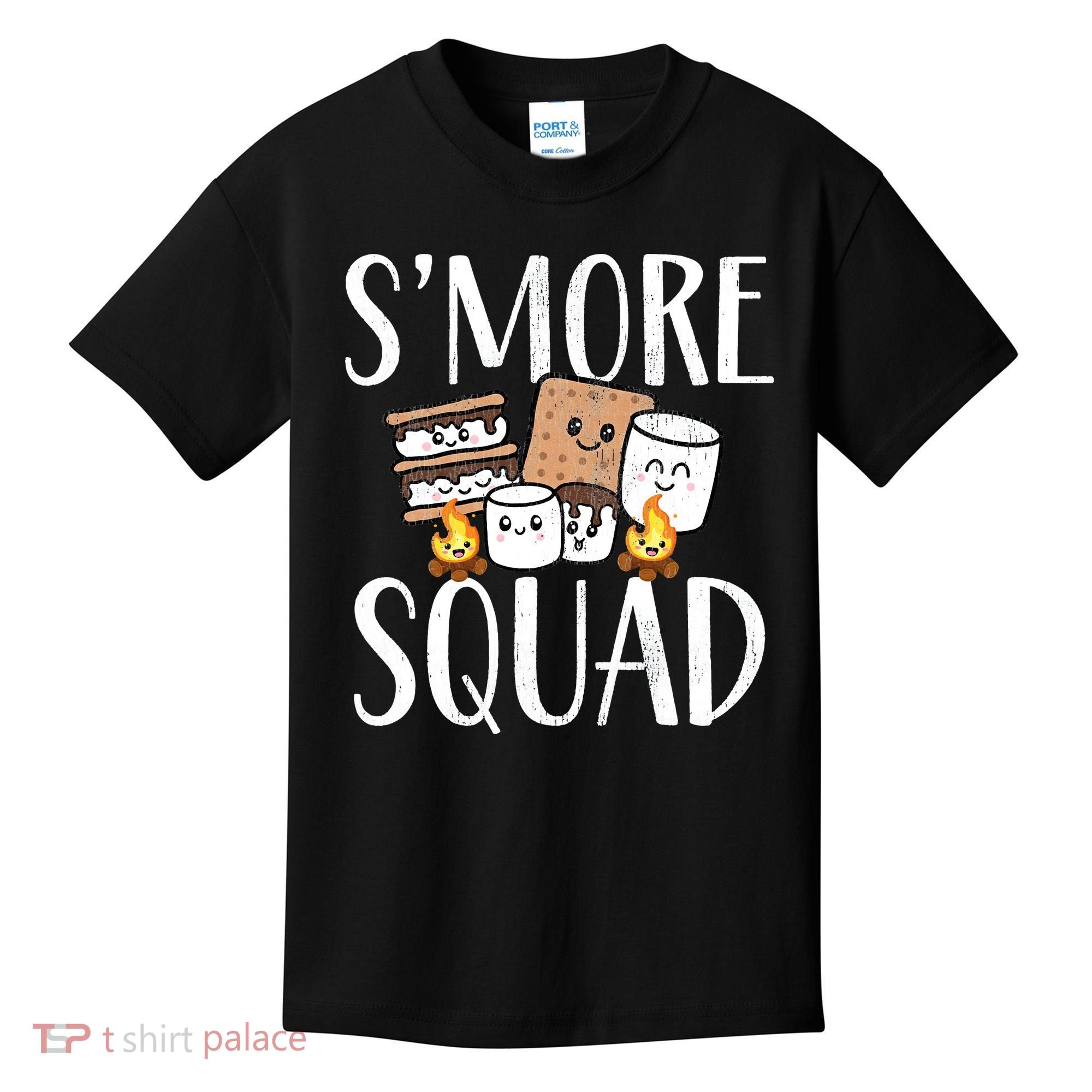 Smore Squad Kawaii S'more Camping Team distressed Kids T-Shirt