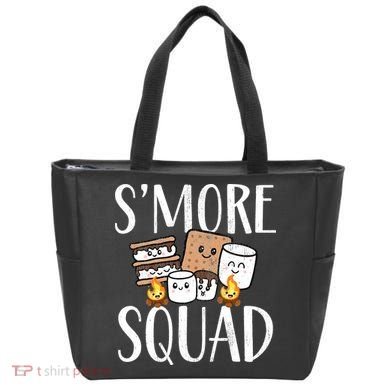 Smore Squad Kawaii S'more Camping Team distressed Tote Bag