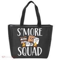 Smore Squad Kawaii S'more Camping Team distressed Tote Bag thumb 0