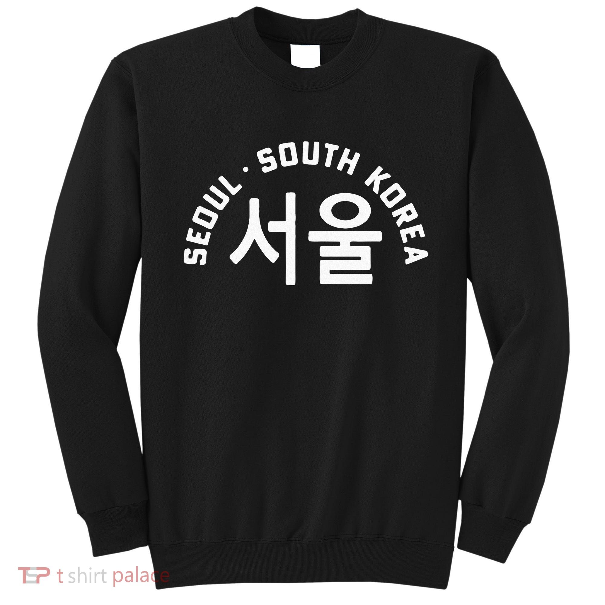 Seoul South Korea Korean Hangul College Style Retro Sweatshirt