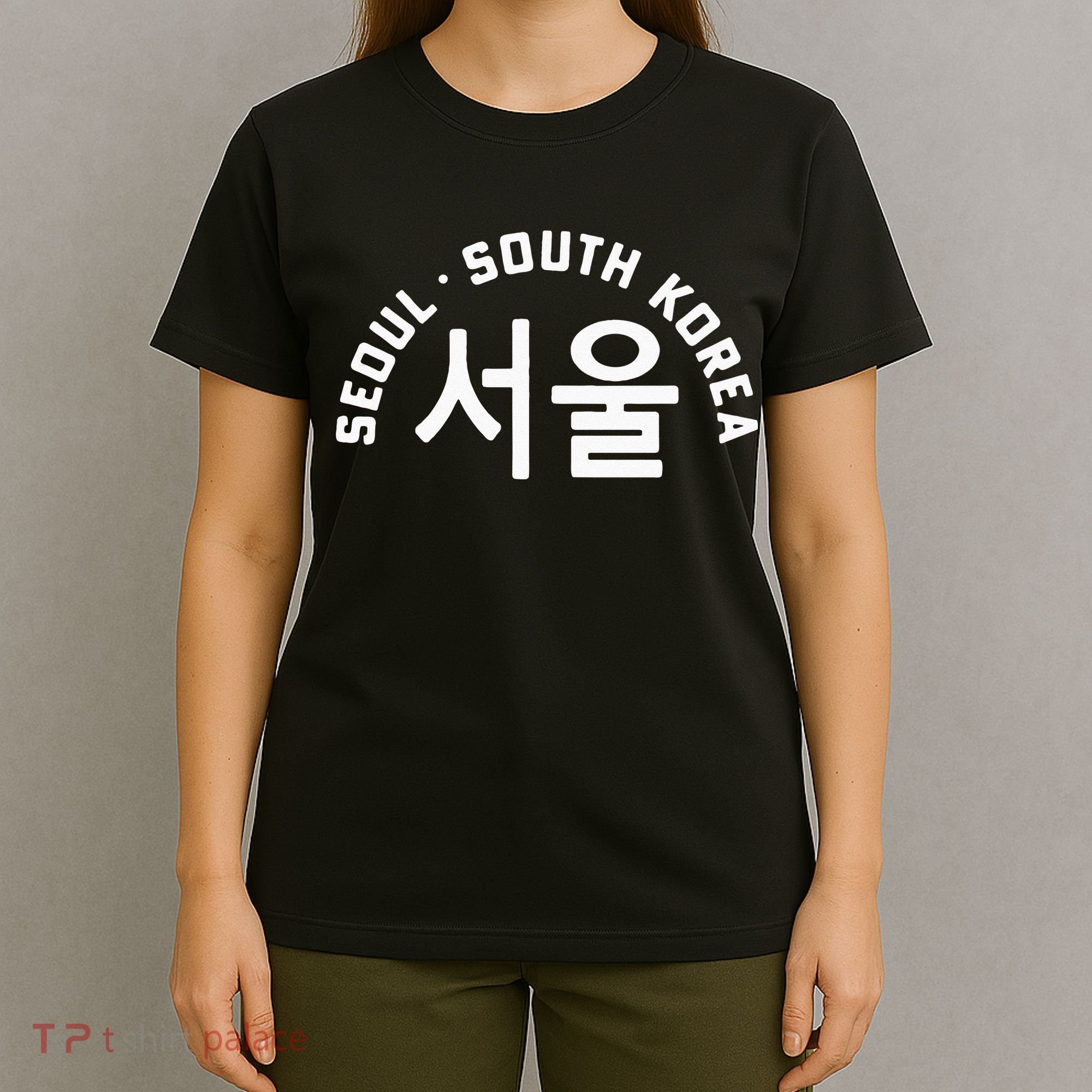 Seoul South Korea Korean Hangul College Style Retro T-Shirt