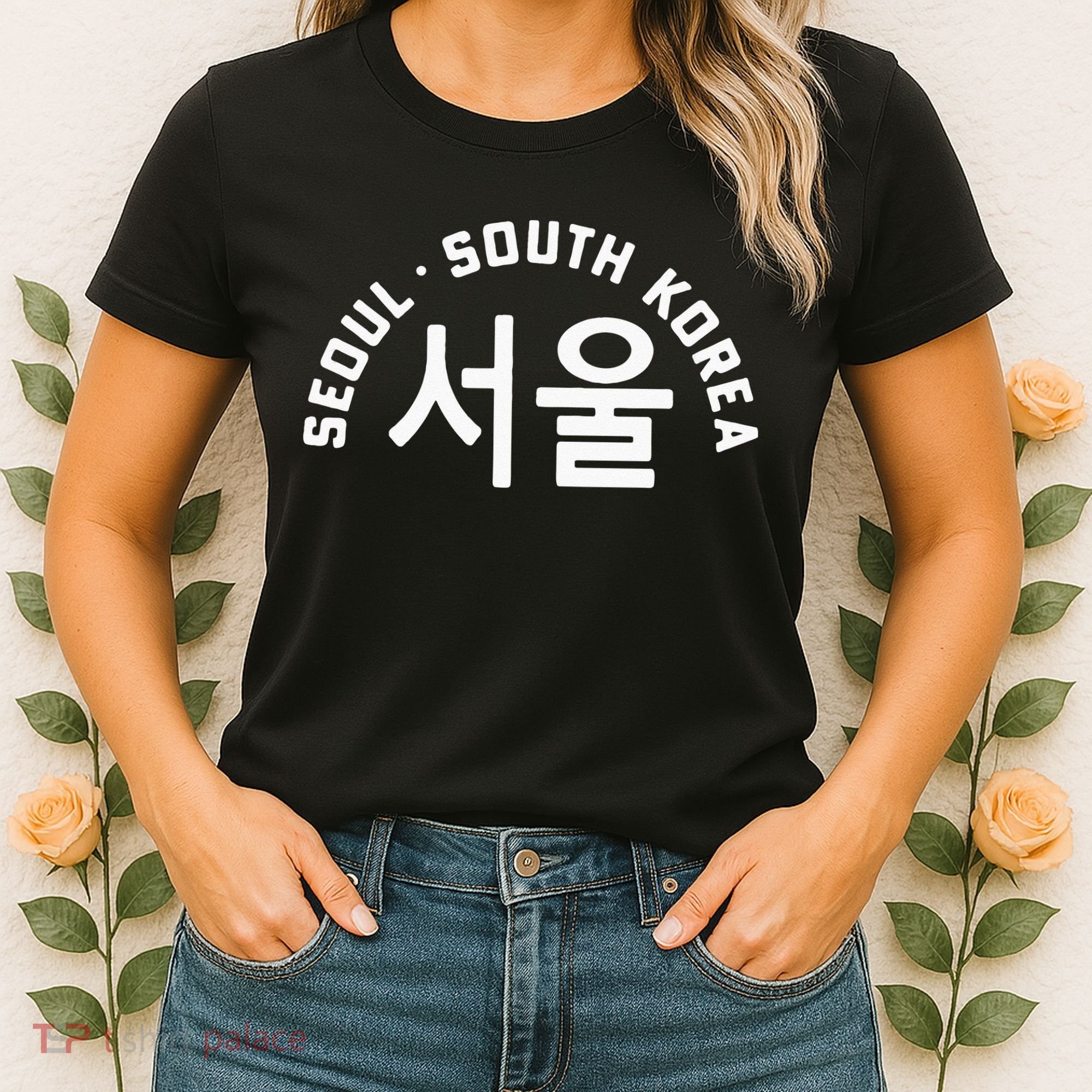 Seoul South Korea Korean Hangul College Style Retro Women's T-Shirt