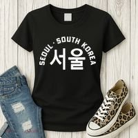 Seoul South Korea Korean Hangul College Style Retro Women's T-Shirt thumb 3