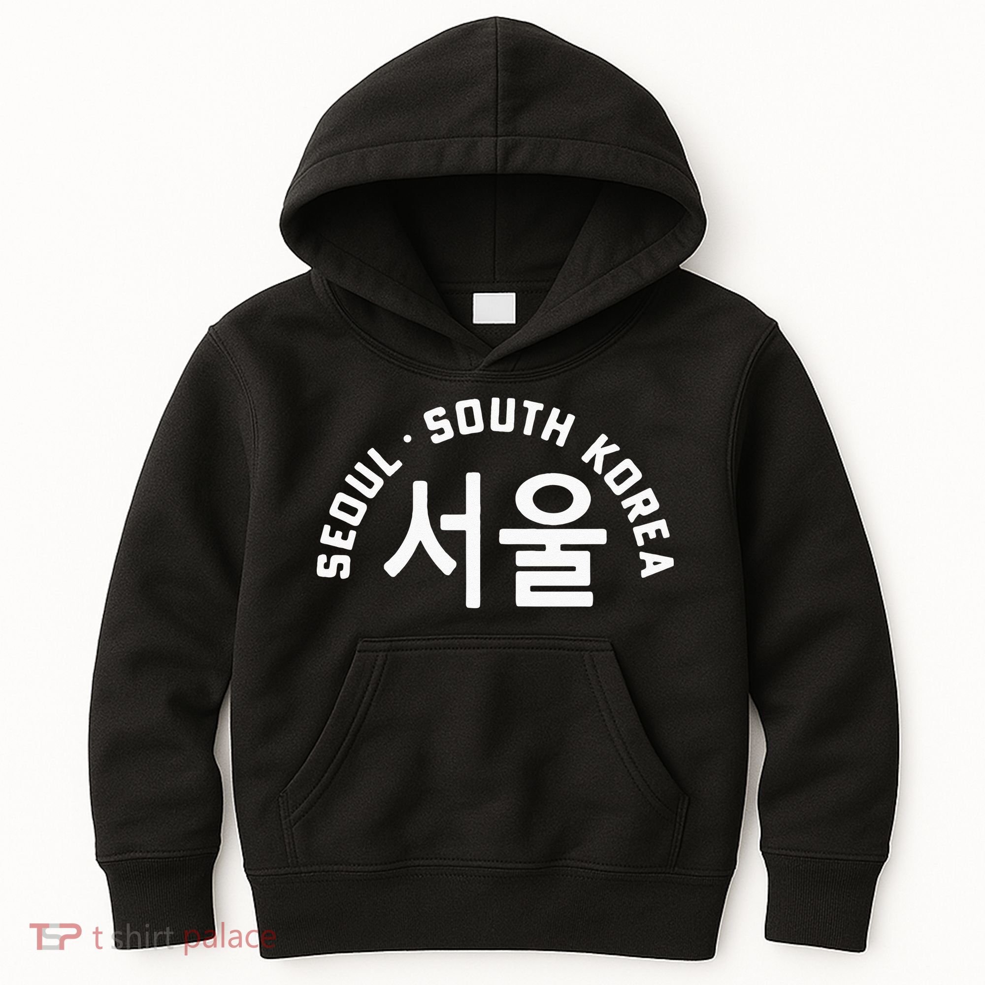 Seoul South Korea Korean Hangul College Style Retro Kids Hoodie