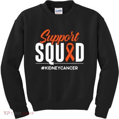 Support Squad Kidney Cancer Awareness Gift Kids Sweatshirt