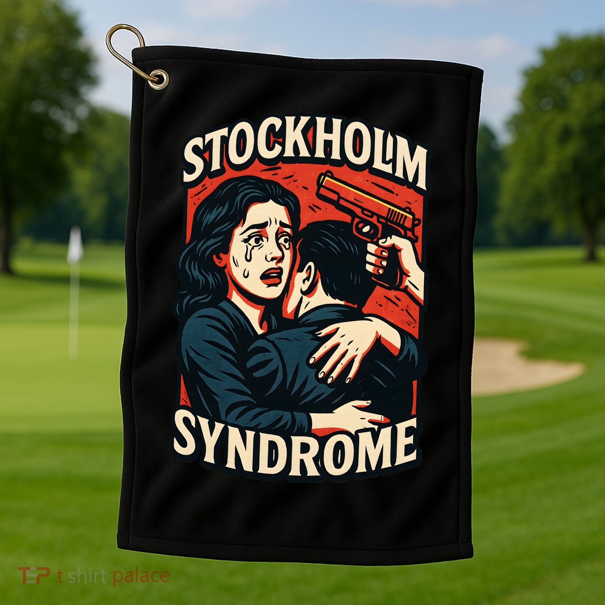 Stockholm Syndrome Love Hurts Golf Towel