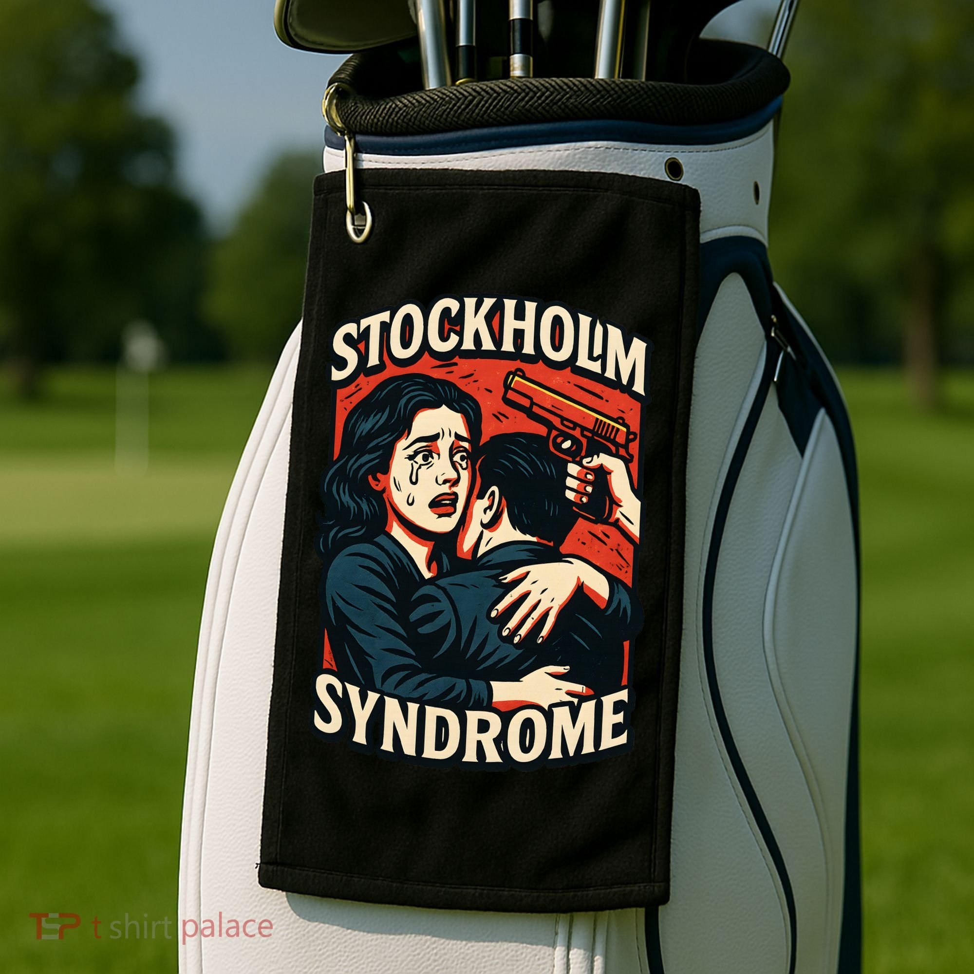 Stockholm Syndrome Love Hurts Golf Towel