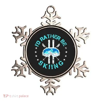 Skiing Skiing Lover I'd Rather Be Skiing Ornament