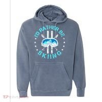 Skiing Skiing Lover I'd Rather Be Skiing Comfort Colors Garment-Dyed Hooded Sweatshirt thumb 0