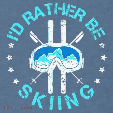 Skiing Skiing Lover I'd Rather Be Skiing Comfort Colors Garment-Dyed Hooded Sweatshirt