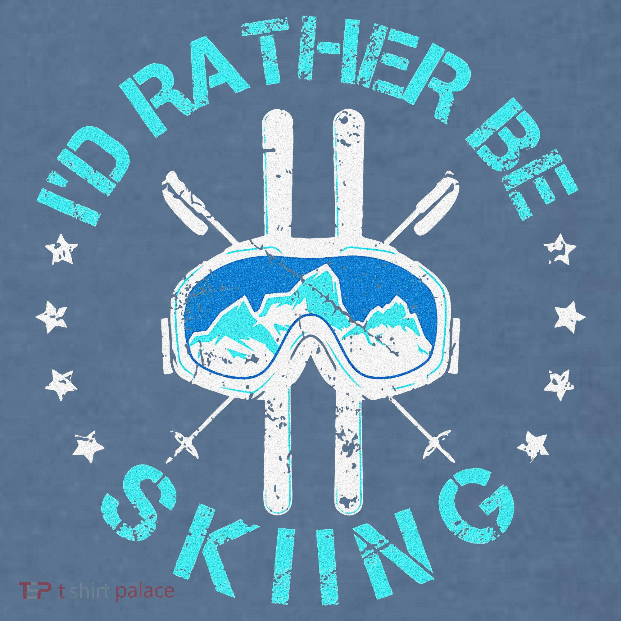Skiing Skiing Lover I'd Rather Be Skiing Comfort Colors Garment-Dyed Hooded Sweatshirt