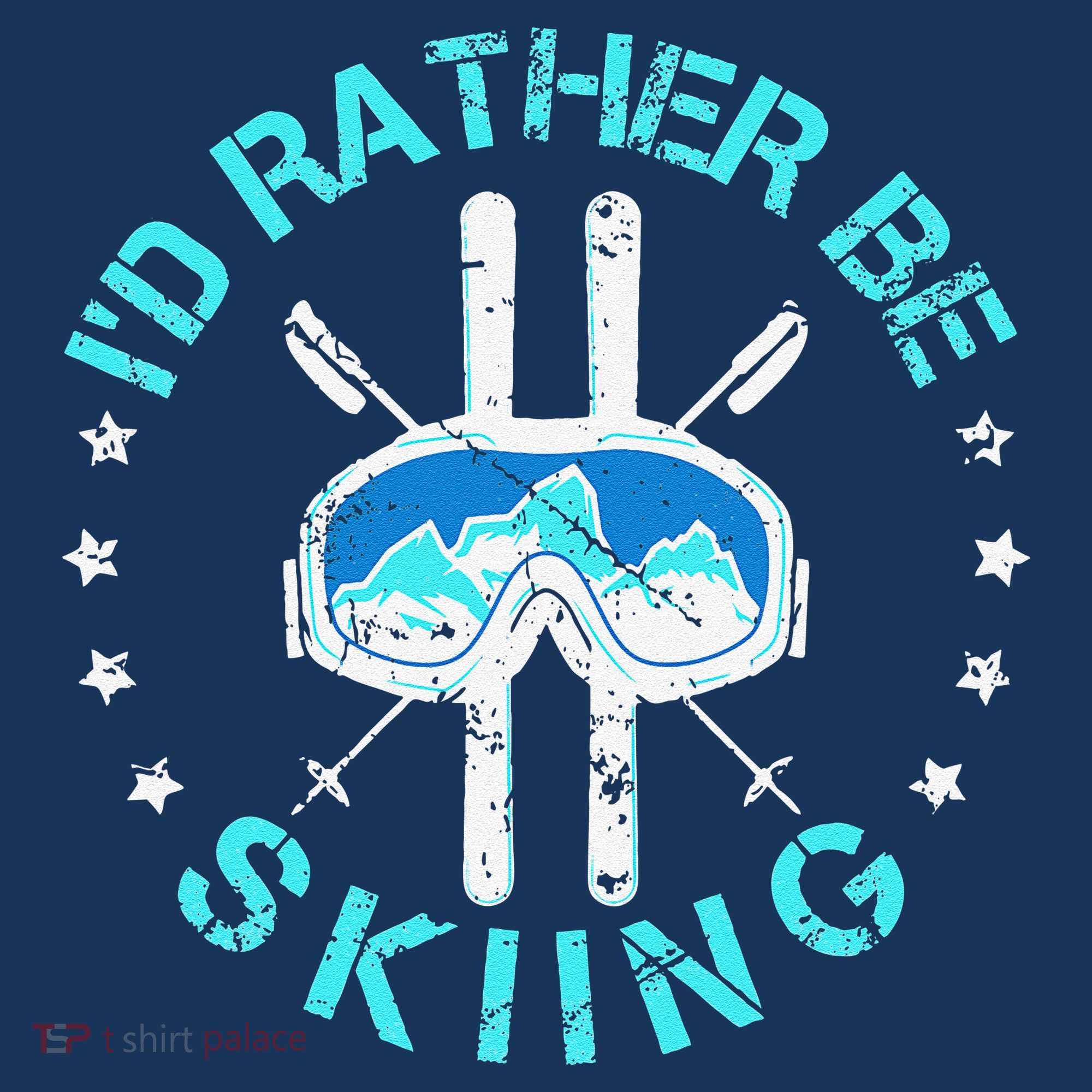 Skiing Skiing Lover I'd Rather Be Skiing Apron