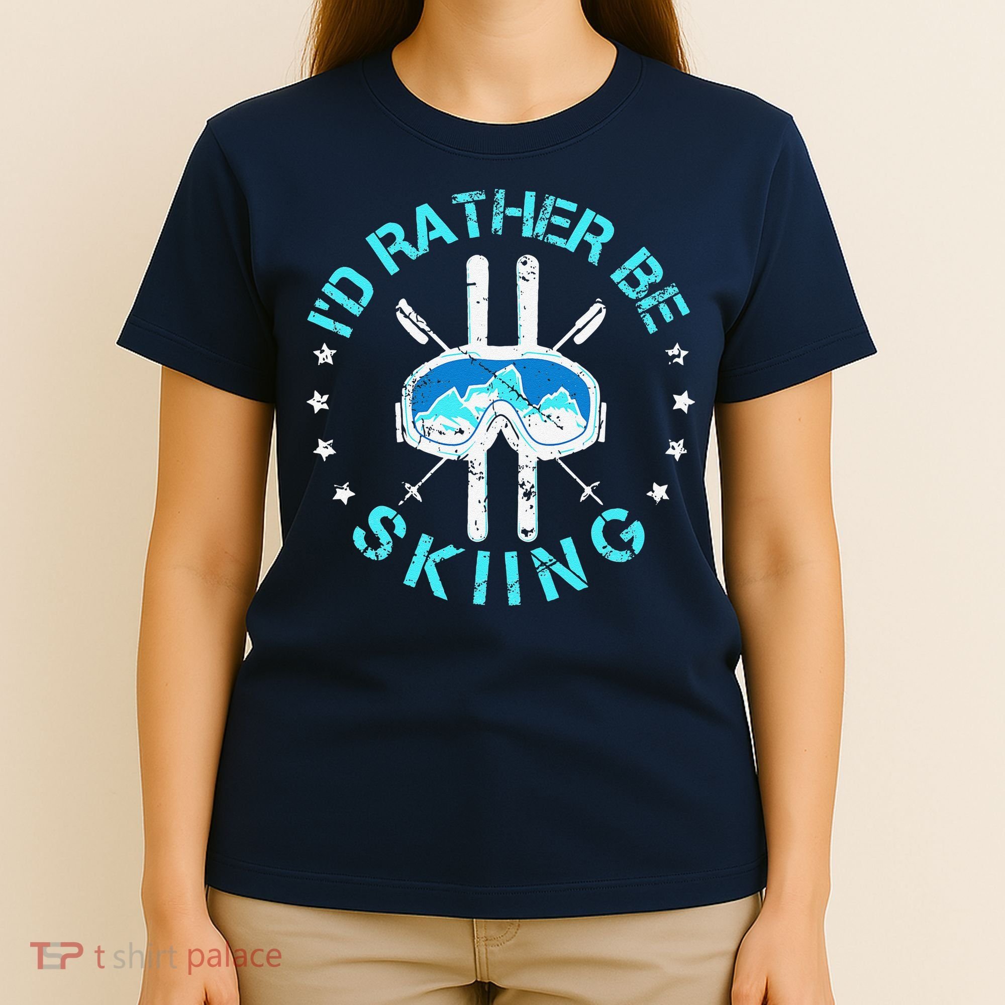 Skiing Skiing Lover I'd Rather Be Skiing T-Shirt