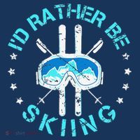 Skiing Skiing Lover I'd Rather Be Skiing Beanie thumb 2