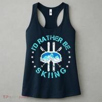 Skiing Skiing Lover I'd Rather Be Skiing Women's Tank Top thumb 3