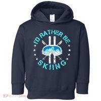 Skiing Skiing Lover I'd Rather Be Skiing Toddler Hoodie thumb 0