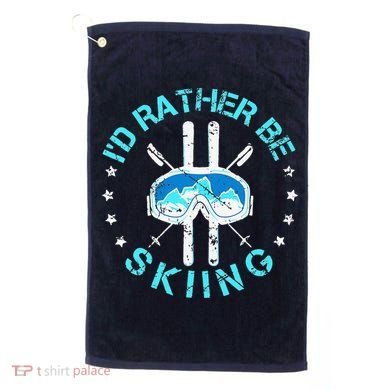 Skiing Skiing Lover I'd Rather Be Skiing Golf Towel