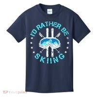 Skiing Skiing Lover I'd Rather Be Skiing Kids T-Shirt thumb 0