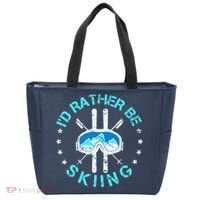 Skiing Skiing Lover I'd Rather Be Skiing Tote Bag thumb 0