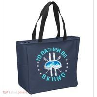 Skiing Skiing Lover I'd Rather Be Skiing Tote Bag thumb 2