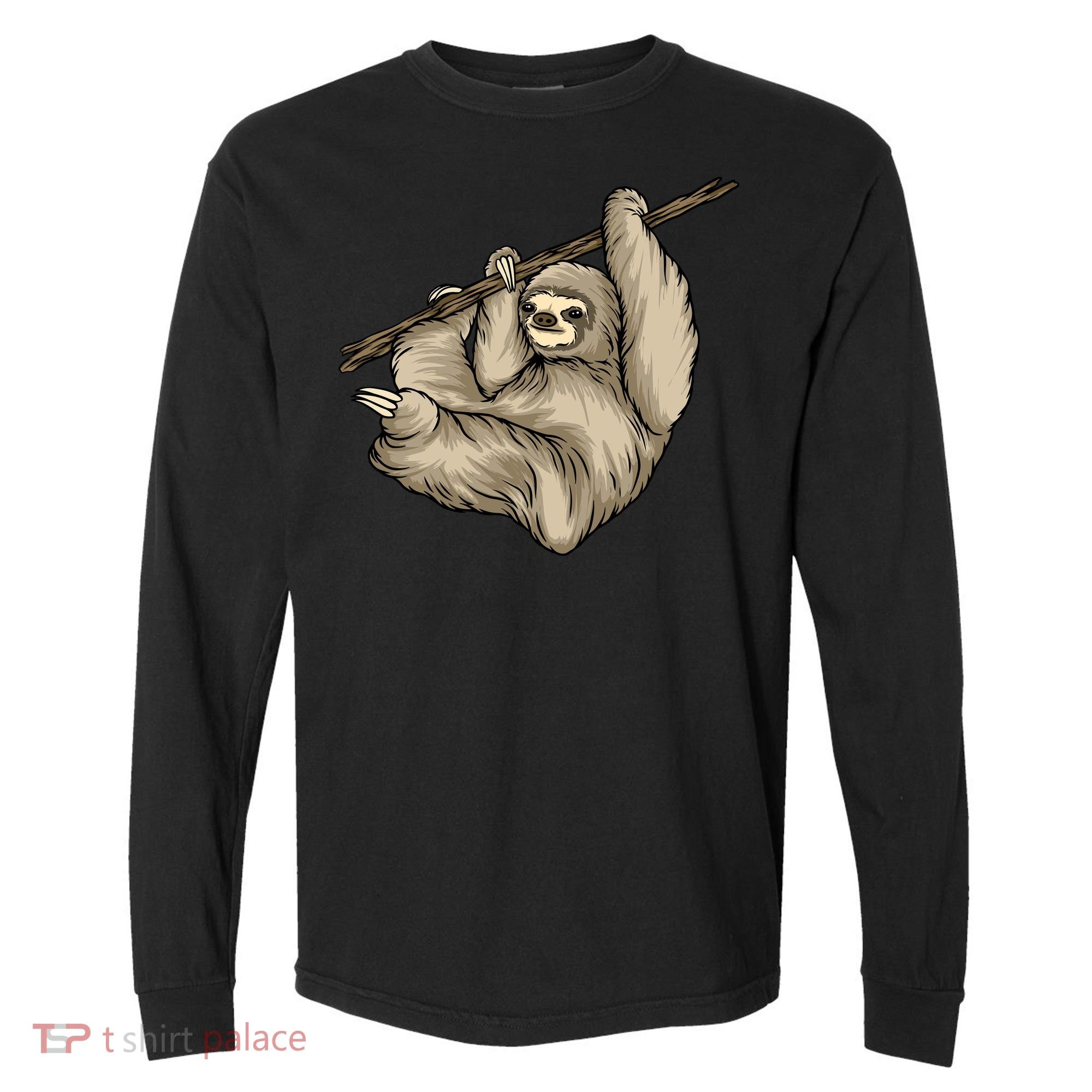 Sloth Comfort Colors Heavyweight Long Sleeve T-Shirt