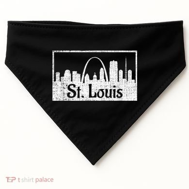 Saint St. Louis Missouri Skyline Souvenir Gift USA-Made Doggie Bandana