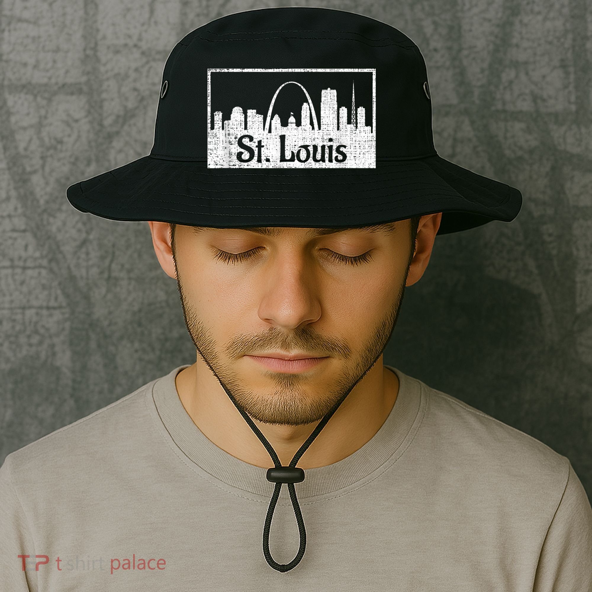 Saint St. Louis Missouri Skyline Souvenir Gift Bucket Hat