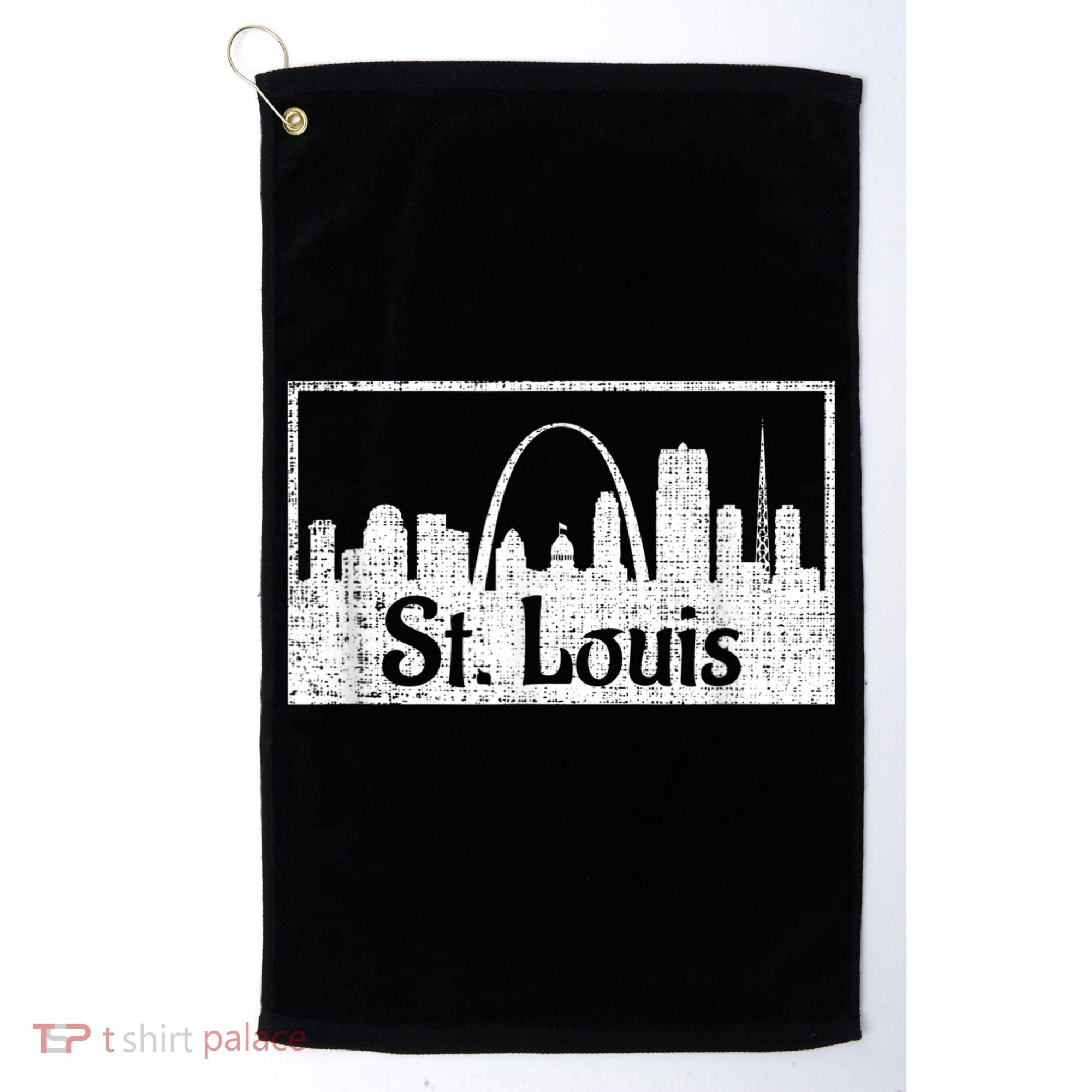 Saint St. Louis Missouri Skyline Souvenir Gift Golf Towel