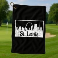 Saint St. Louis Missouri Skyline Souvenir Gift Golf Towel thumb 1
