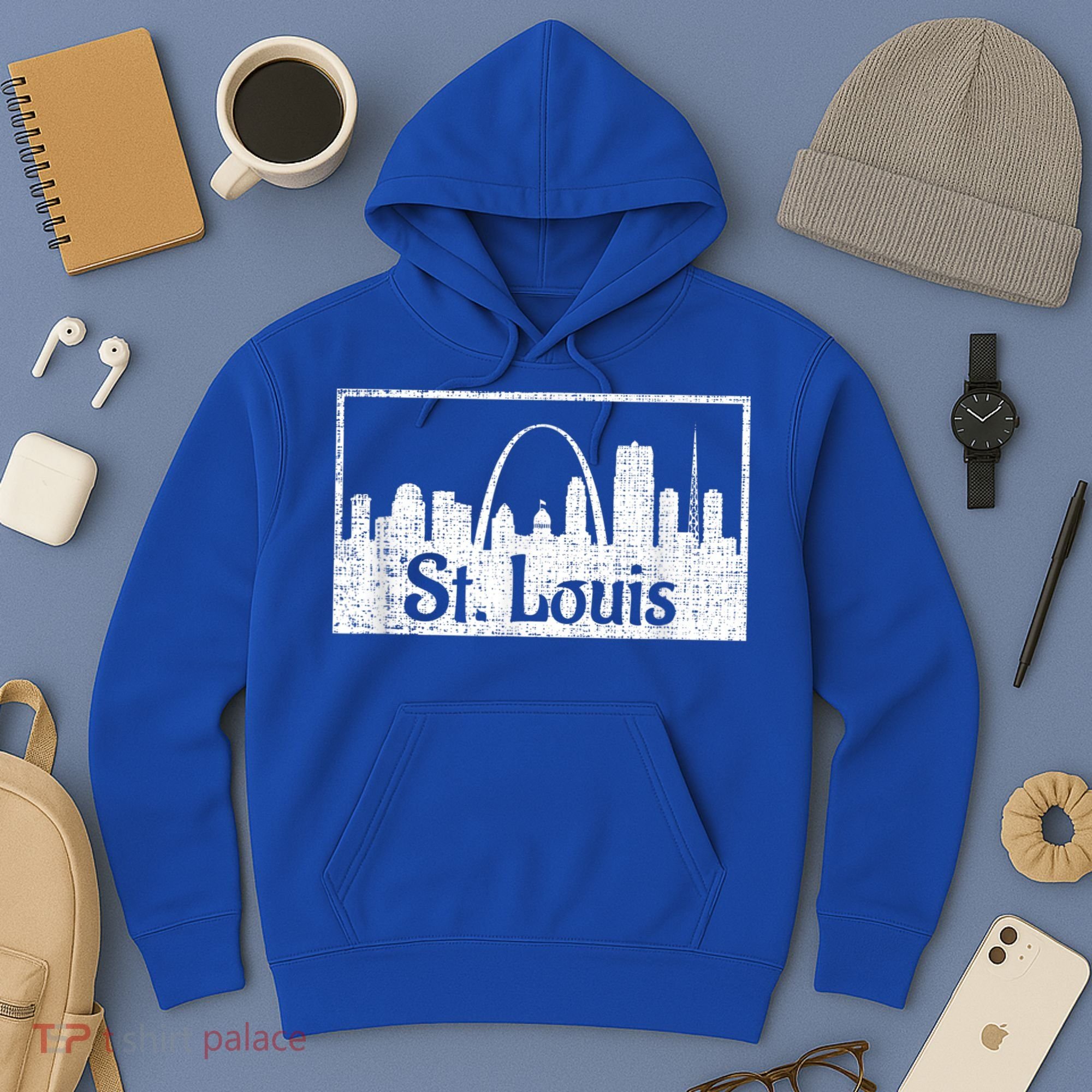 Saint St. Louis Missouri Skyline Souvenir Gift Hoodie