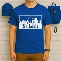 Saint St. Louis Missouri Skyline Souvenir Gift T-Shirt thumb 6