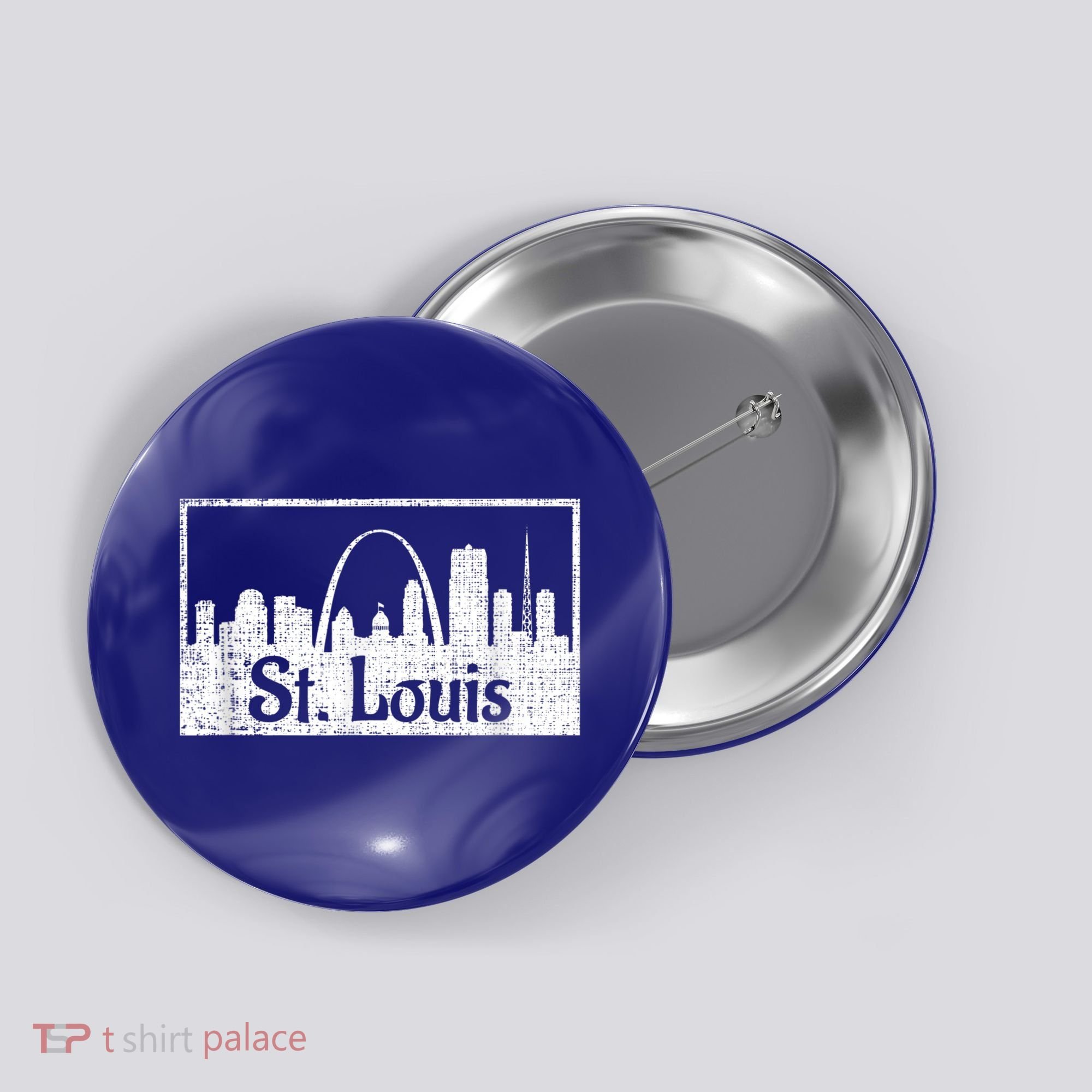 Saint St. Louis Missouri Skyline Souvenir Gift Button