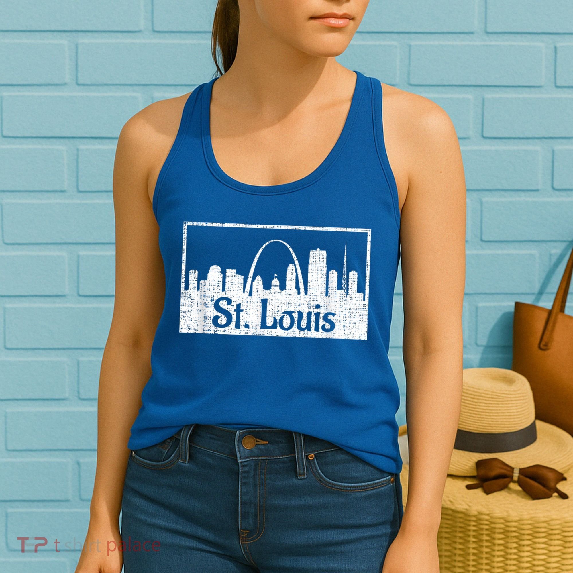 Saint St. Louis Missouri Skyline Souvenir Gift Women's Tank Top