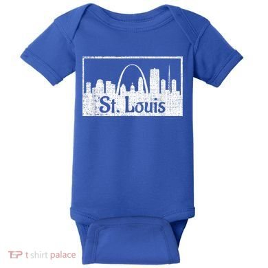 Saint St. Louis Missouri Skyline Souvenir Gift Baby Bodysuit