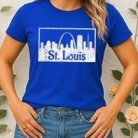 Saint St. Louis Missouri Skyline Souvenir Gift Women's T-Shirt thumb 2