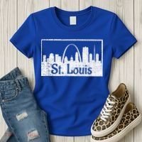 Saint St. Louis Missouri Skyline Souvenir Gift Women's T-Shirt thumb 3