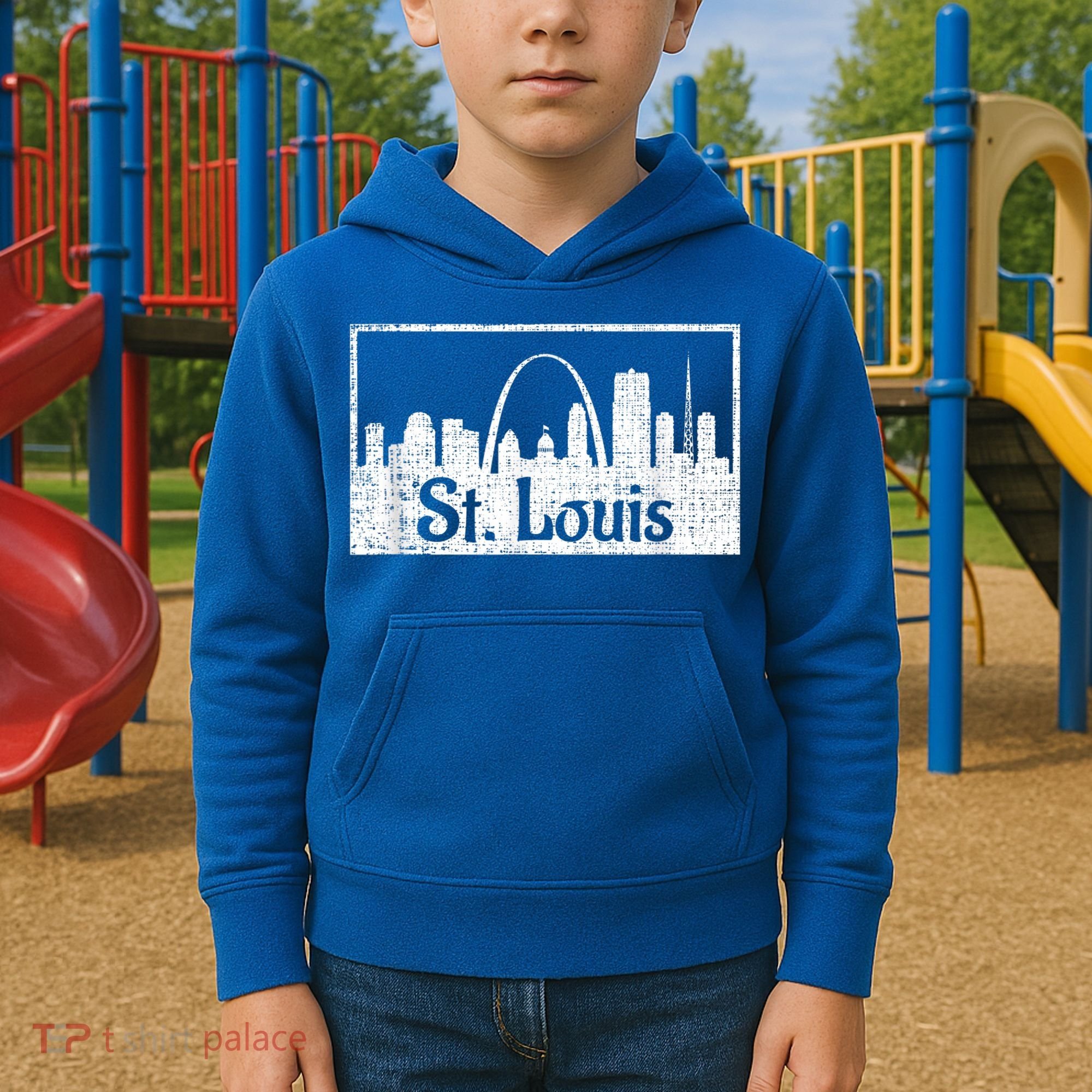 Saint St. Louis Missouri Skyline Souvenir Gift Kids Hoodie