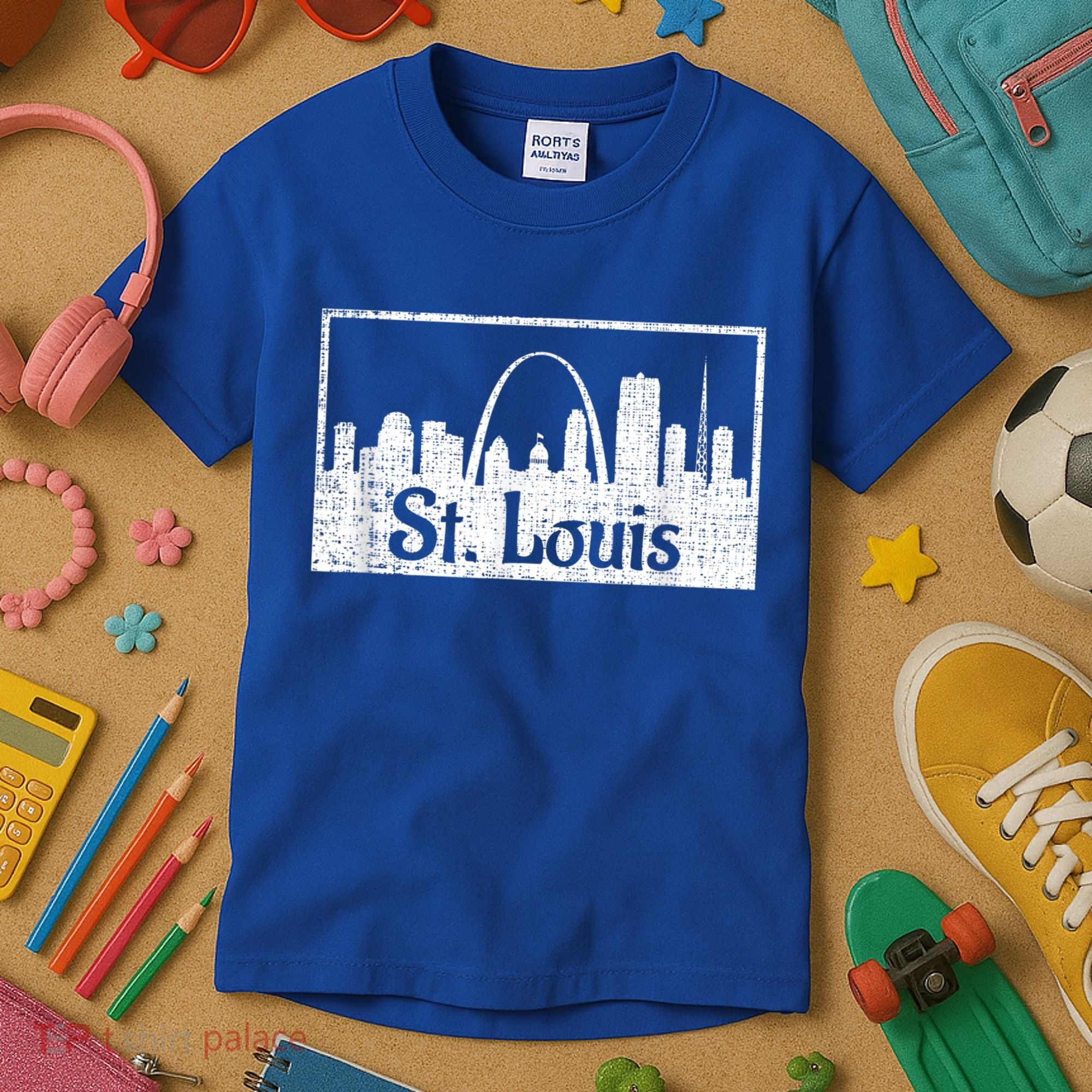 Saint St. Louis Missouri Skyline Souvenir Gift Kids T-Shirt