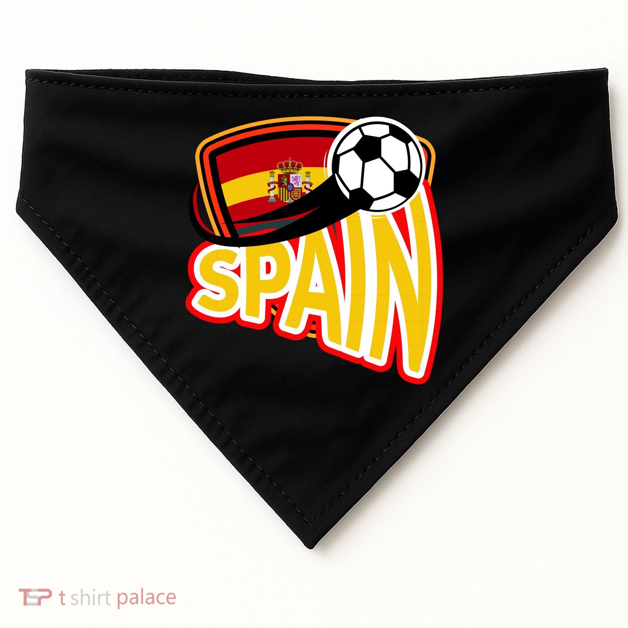 Spain Soccer Logo USA-Made Doggie Bandana