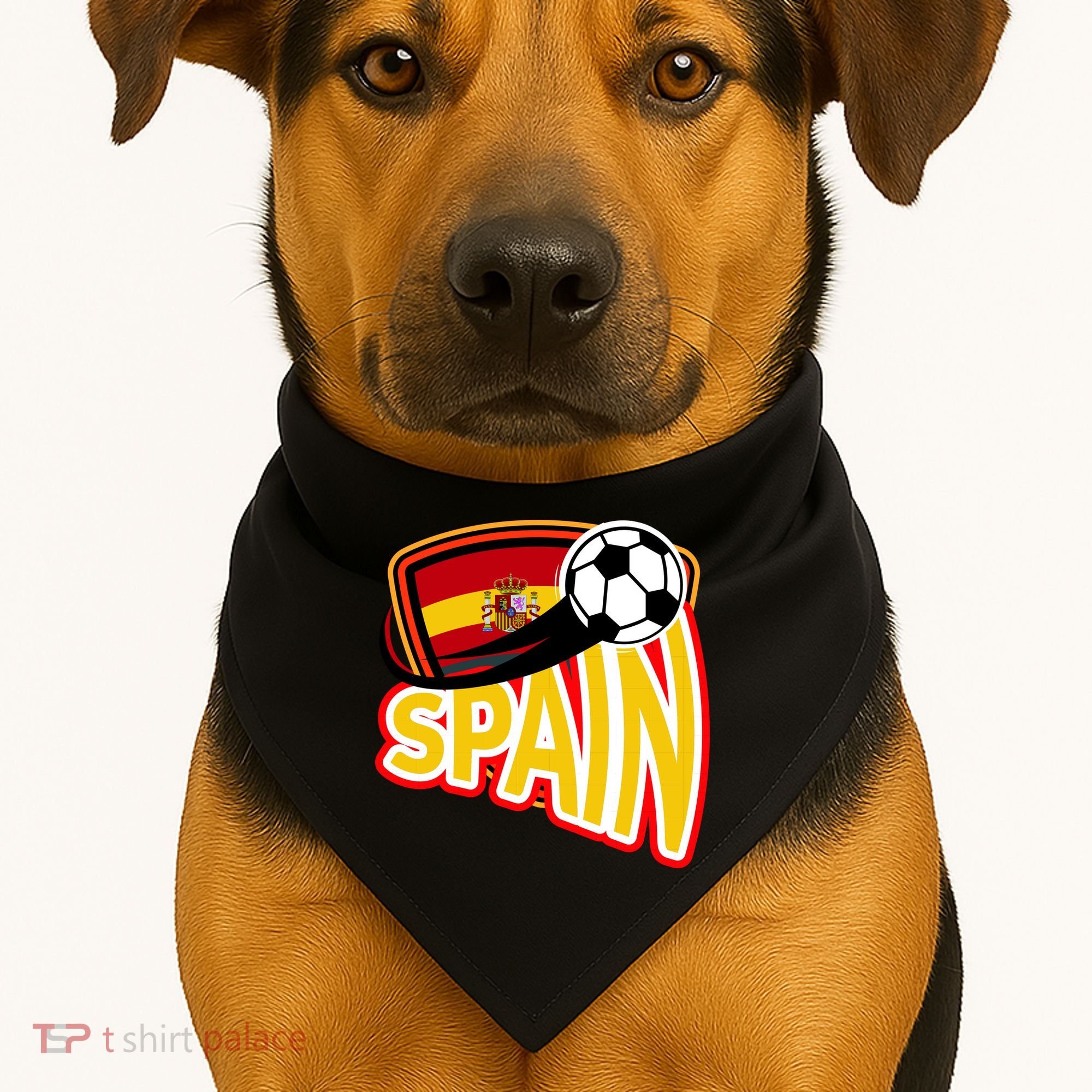 Spain Soccer Logo USA-Made Doggie Bandana