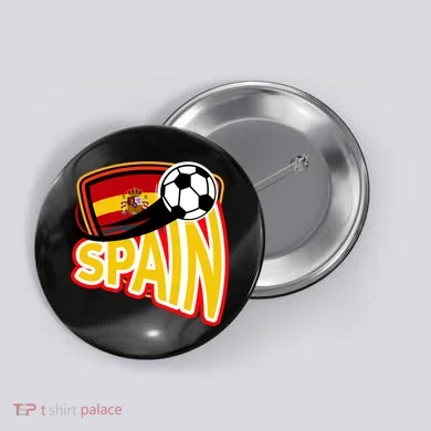 Spain Soccer Logo Button