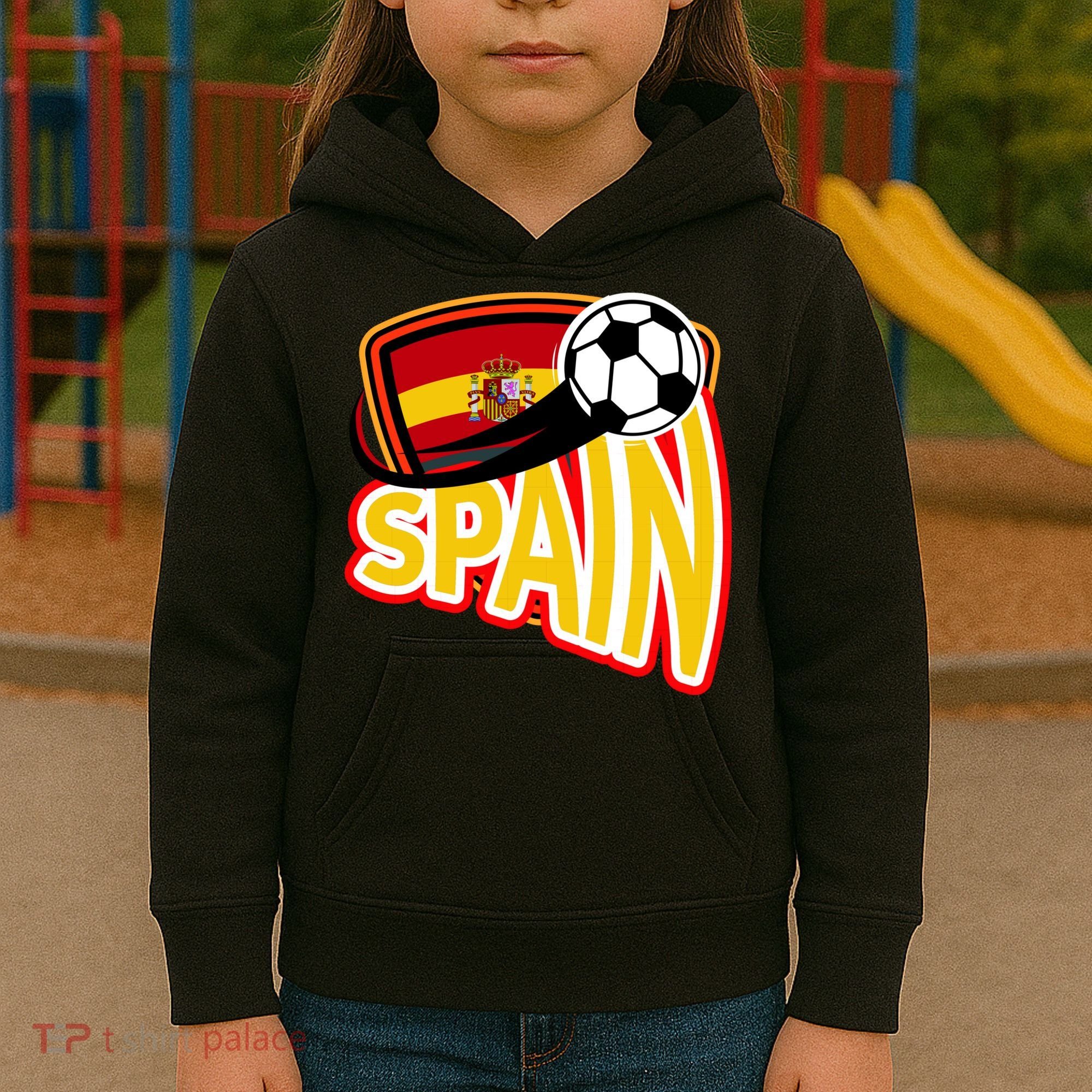 Spain Soccer Logo Kids Hoodie