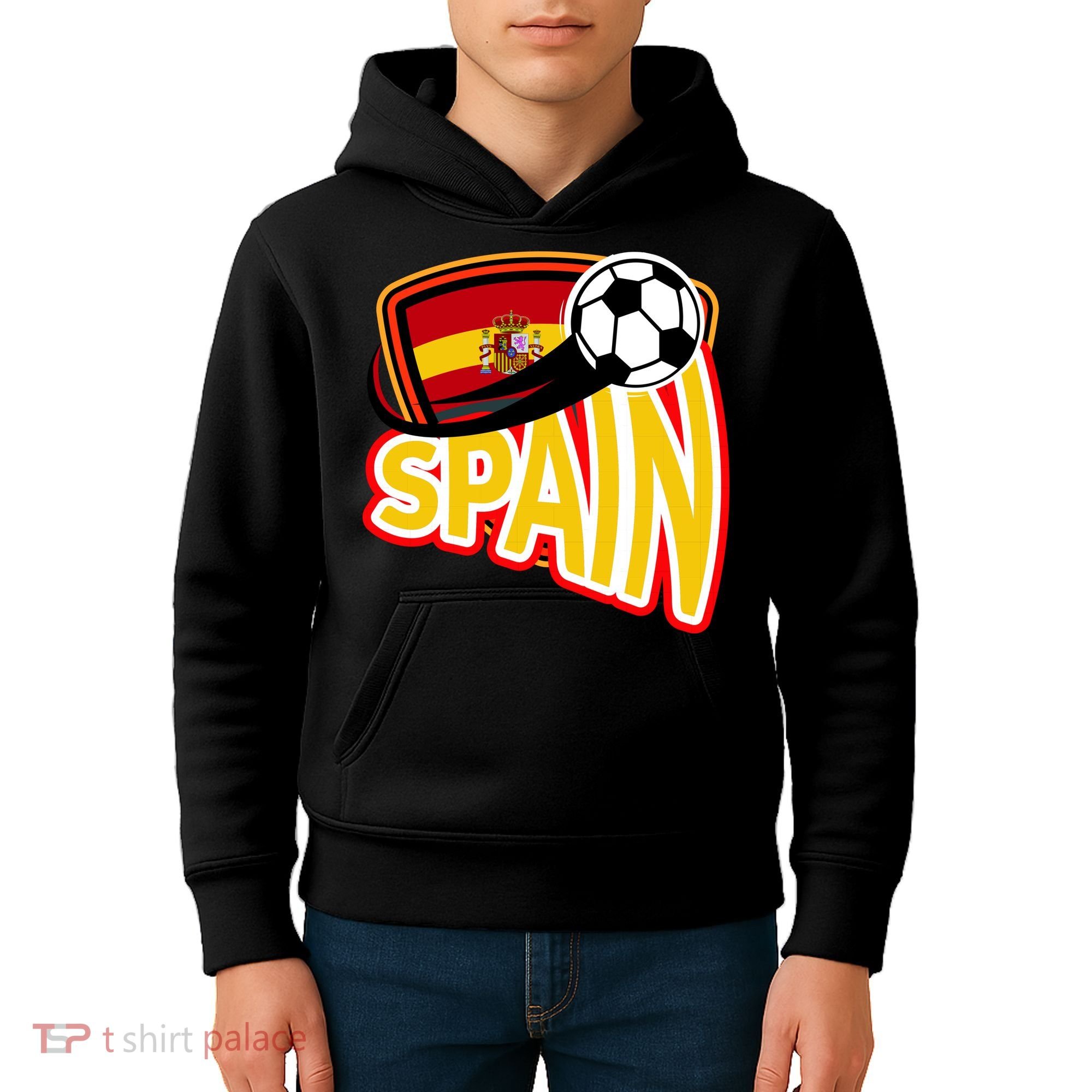 Spain Soccer Logo Kids Hoodie
