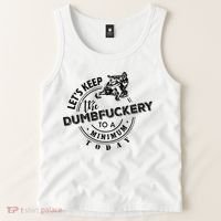 Snowmobile Sled LetS Keep The Dumbfuckery To Minimum Today Tank Top thumb 2