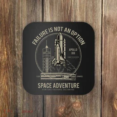 Space Shuttle Launch Galaxy Coaster
