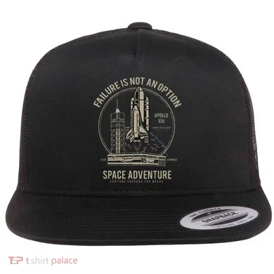 Space Shuttle Launch Galaxy Flat Bill Trucker Hat