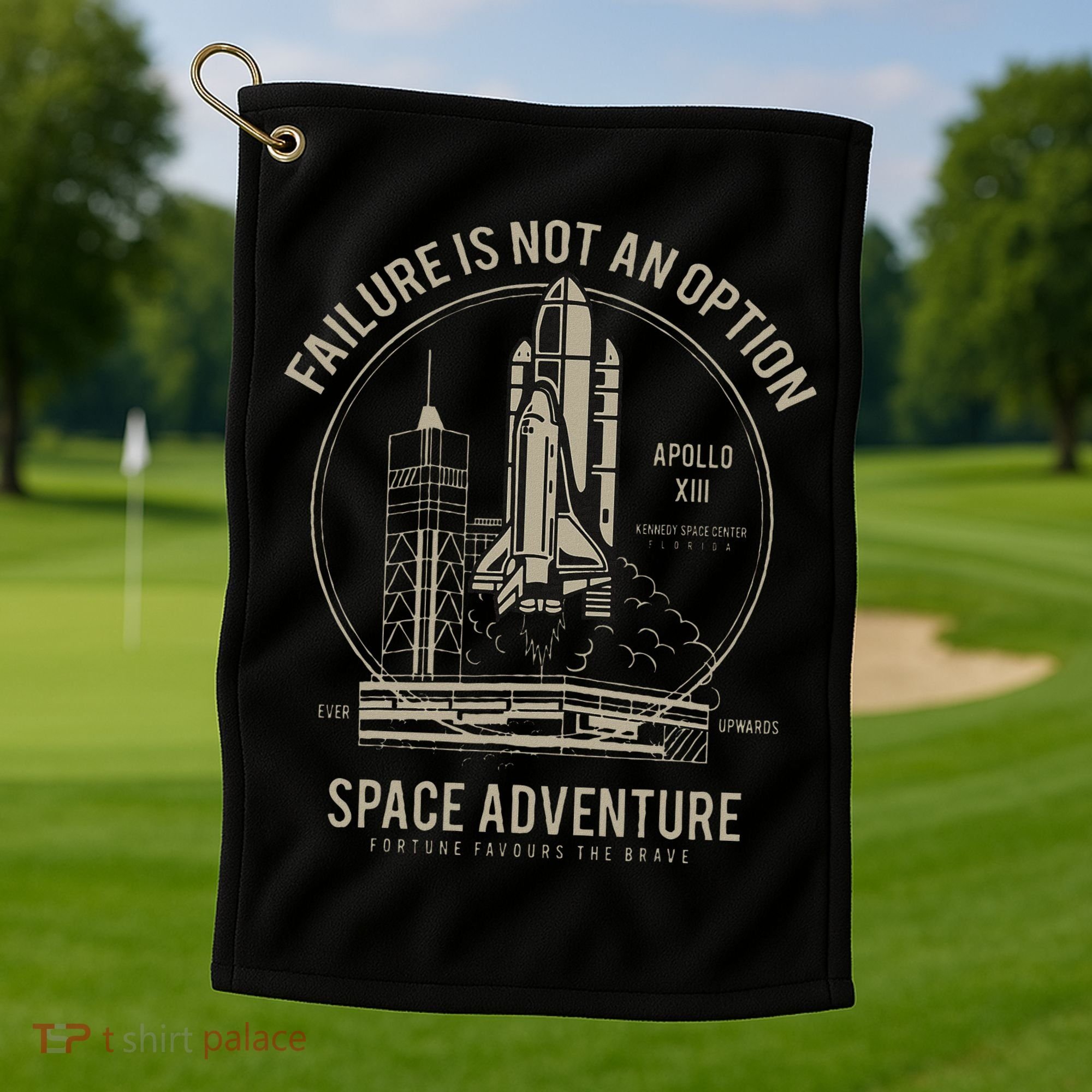 Space Shuttle Launch Galaxy Golf Towel