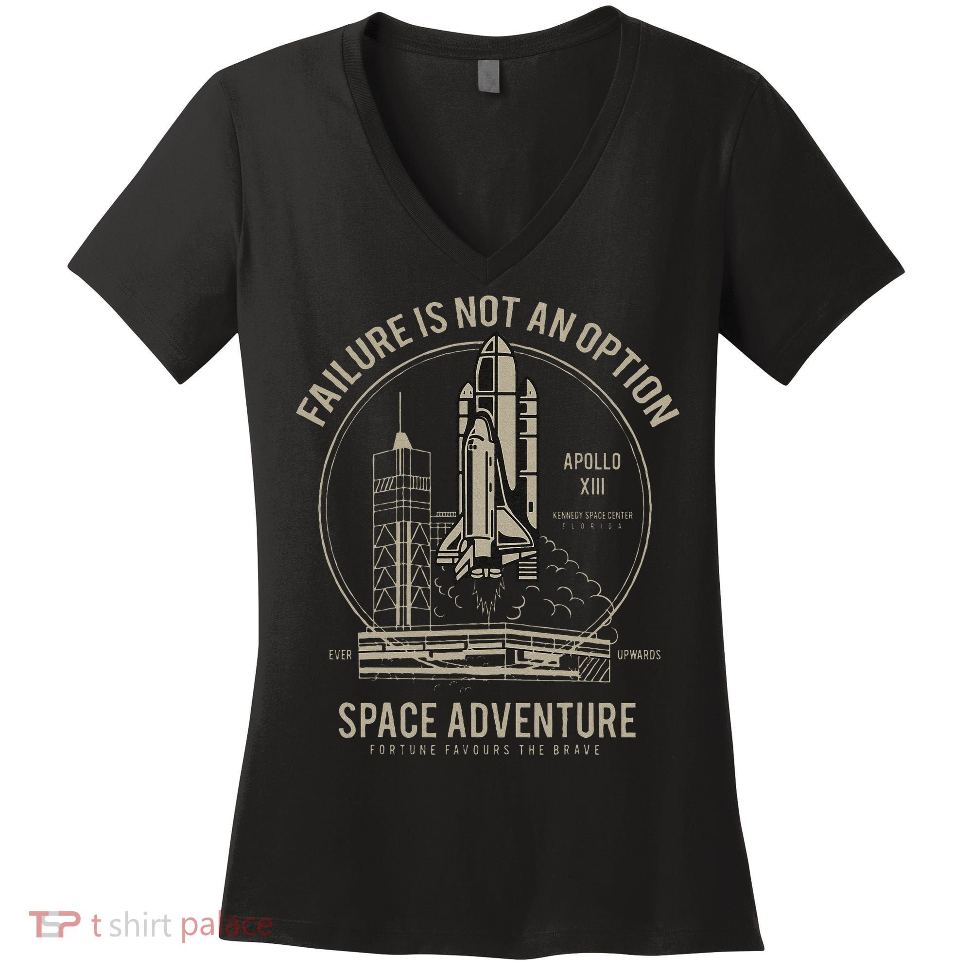 Space Shuttle Launch Galaxy Women's V-Neck T-Shirt
